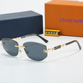 Rimless Polygon Sunglasses with Monogram Details  68089