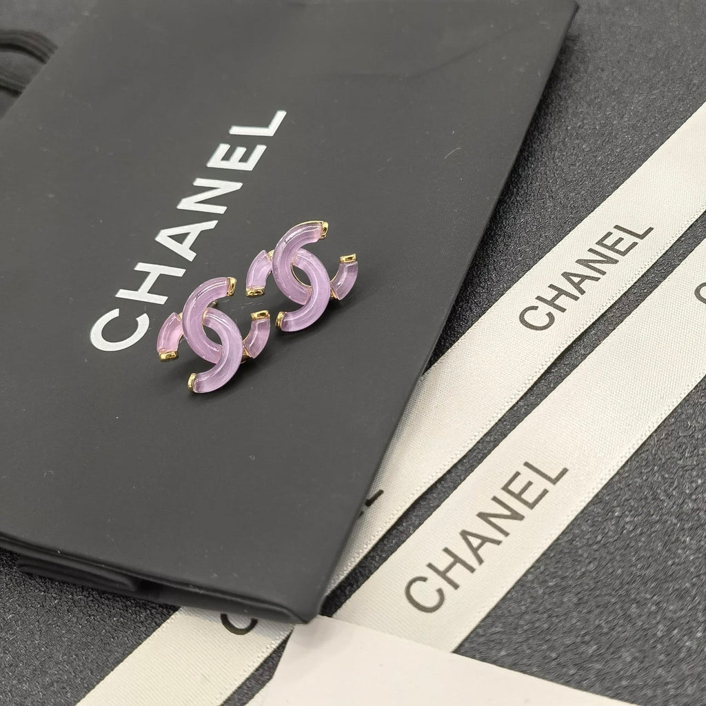 Vintage Resin Alphabet Stud Earrings