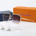 Metal Double Bridge Polygonal Sunglasses