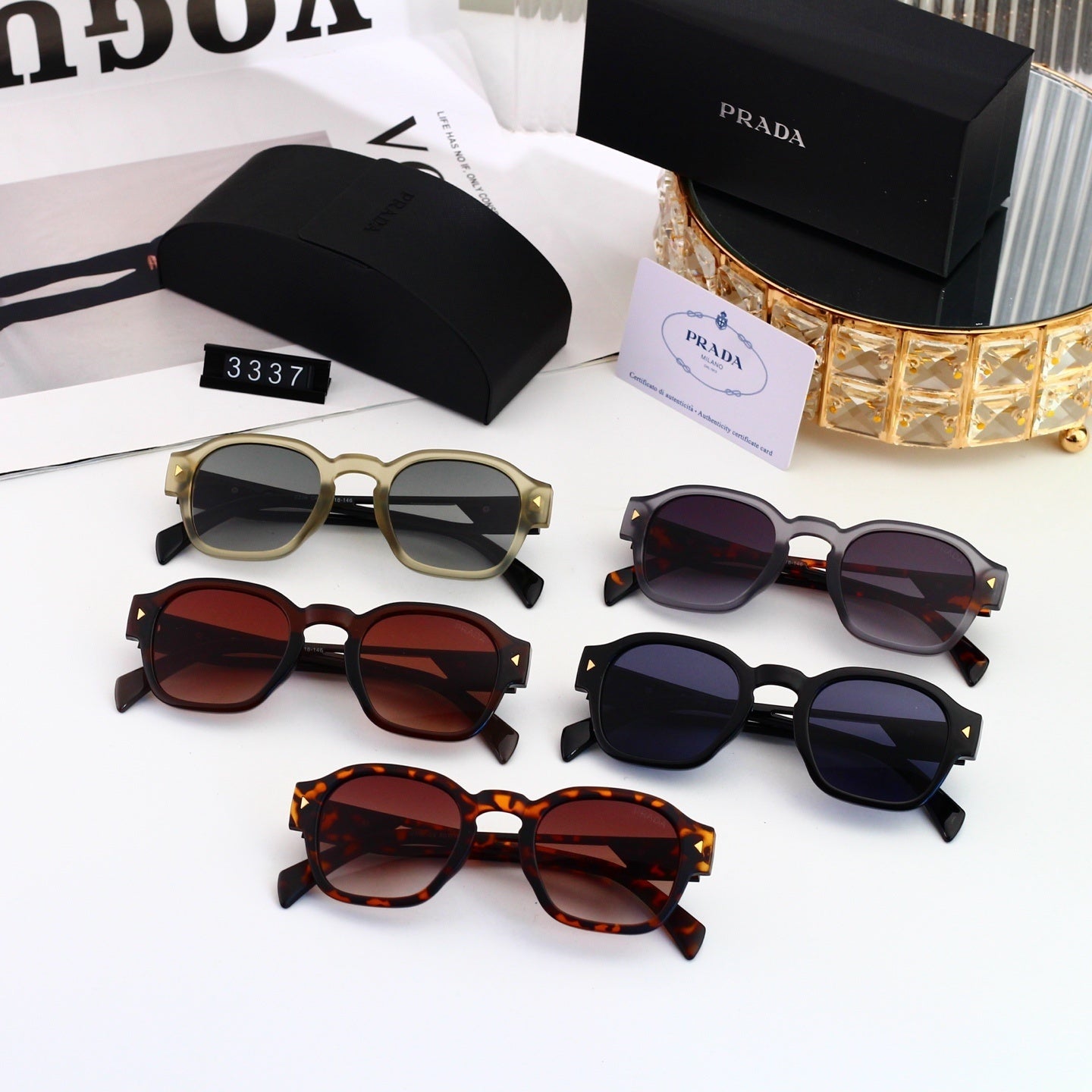 Polarized Sunglasses Personality Rivet Small Round Frame Sunglasses  3337