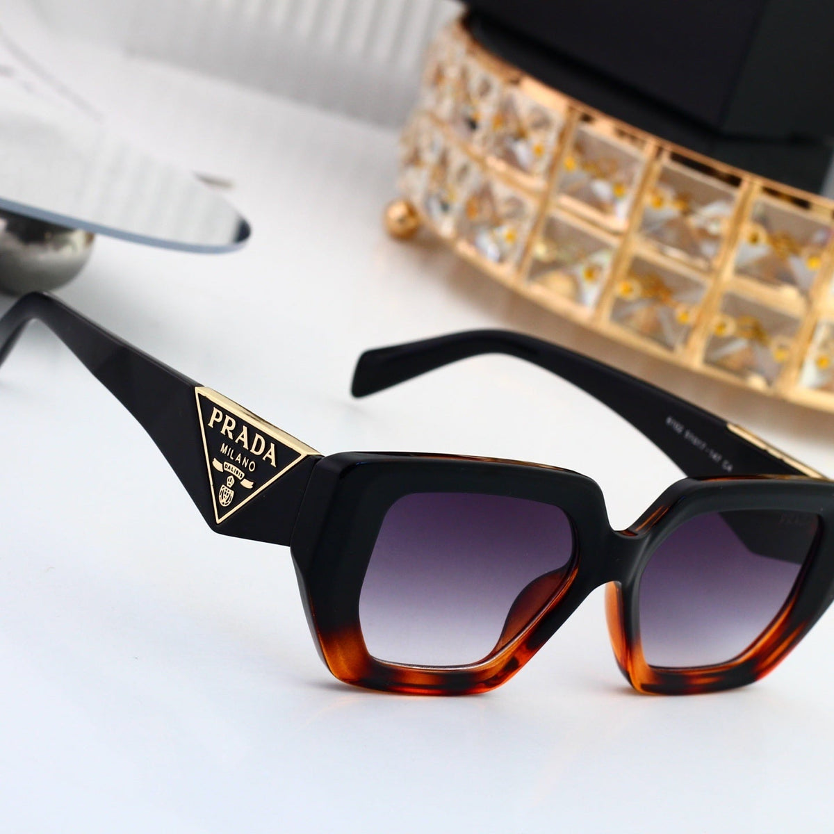 Polarized Sunglasses Personality Irregular Square Frame Sunglasses  7103