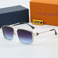 Double Bridge Metal Square Sunglasses