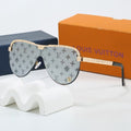 Winged Boundary Rimless Sunglasses with Metal Detail
