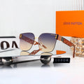 Frameless Oversized Sunglasses with Cut-out Star Accents 68804