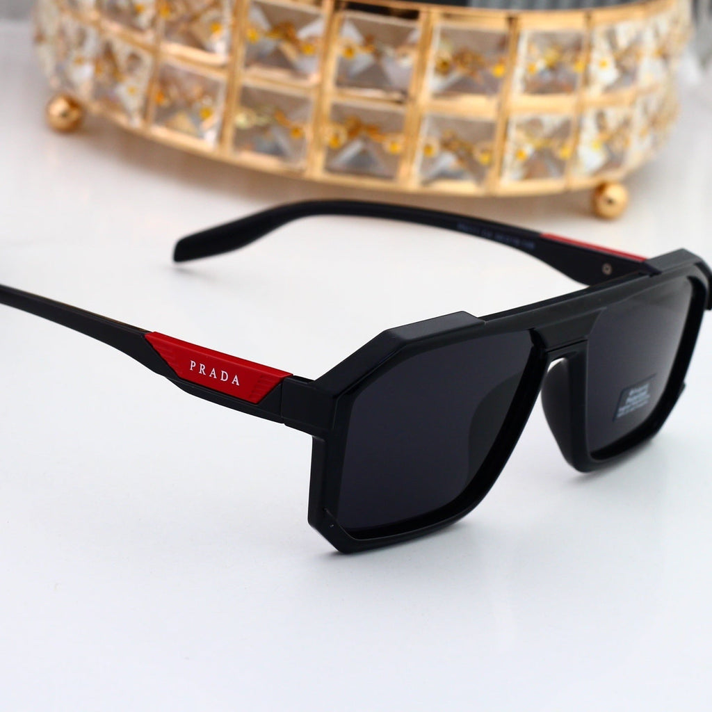 Fashion Metal Polygon Sunglasses With Logo 6112