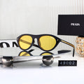 Vintage Metal Logo Polygon Sunglasses Men Classic 49002