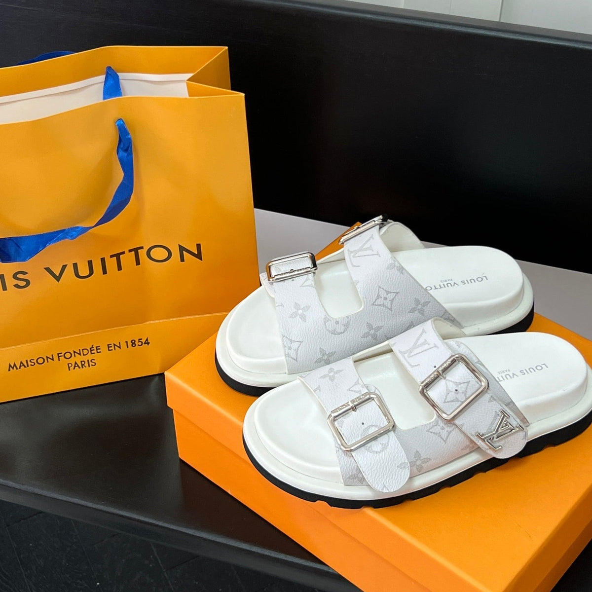 Couple's Monogram Comfort Sandals