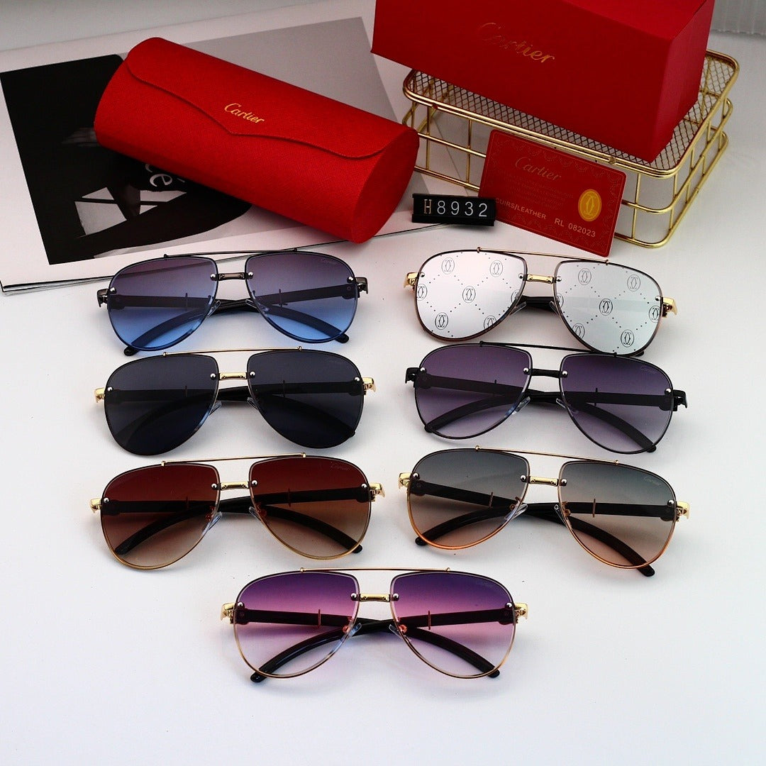 7 Color Panther Decor Aviator Sunglasses H8932